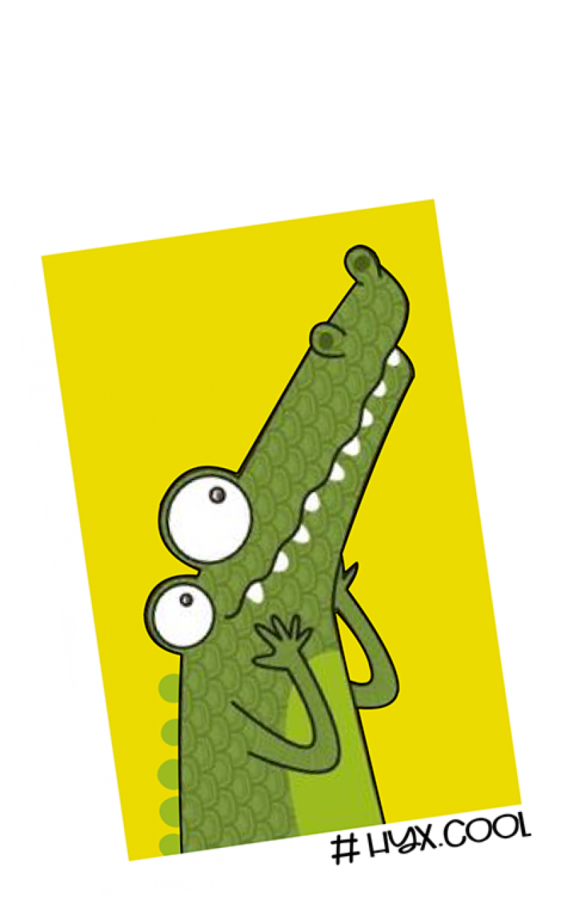 卡通绿色小鳄鱼