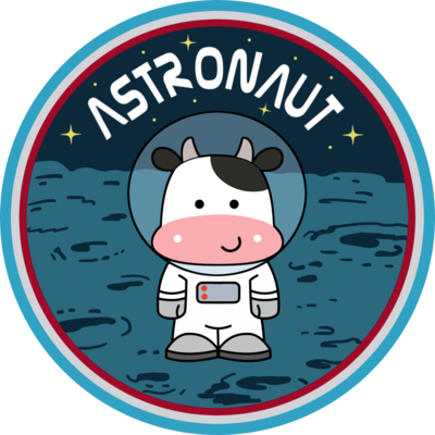 2021牛年创意设计宇航员奶牛